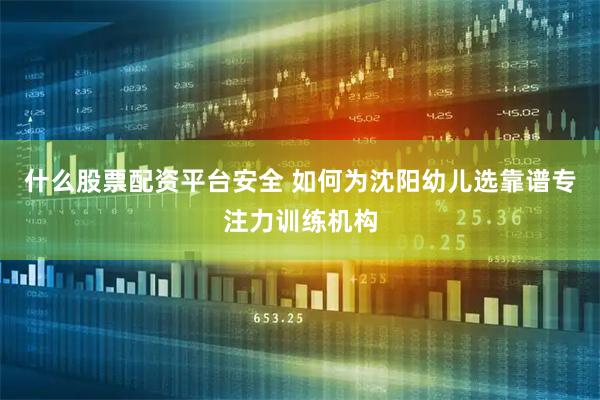 什么股票配资平台安全 如何为沈阳幼儿选靠谱专注力训练机构